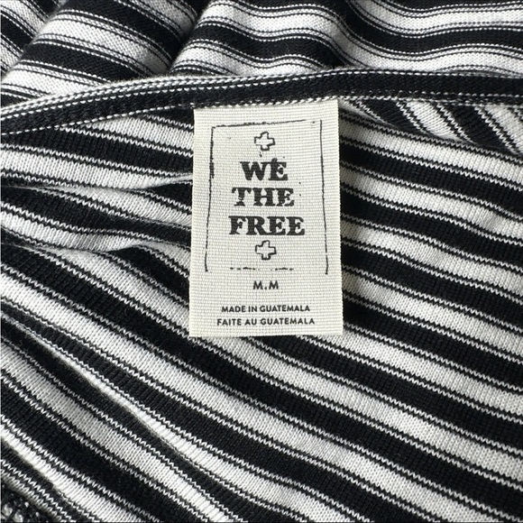 Free People Women’s Frenchie T-Shirt Dress Medium Half Sleeve Striped Cut Out - Picture 11 of 13